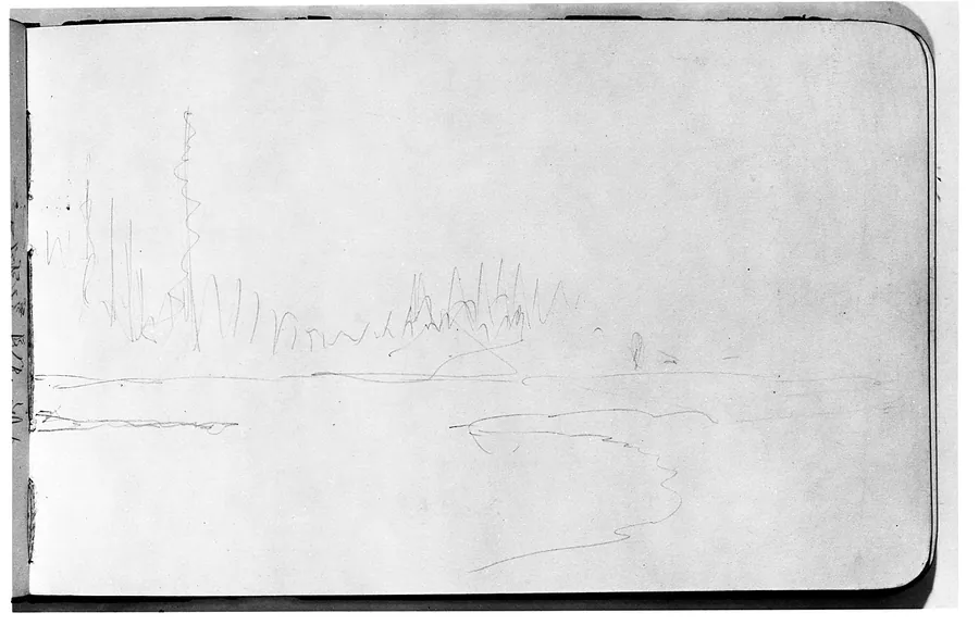 Landscape Sketch (from Sketchbook) by Albert Bierstadt
