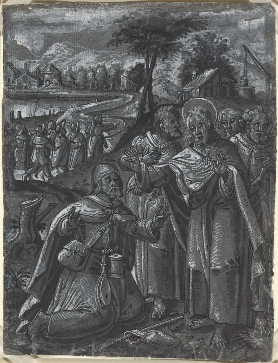 Christ Disputing with the Doctors [recto] by German 16th Century