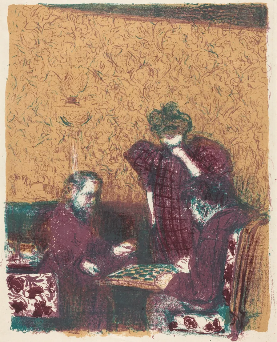 Game of Checkers (La partie de dames) by Edouard Vuillard