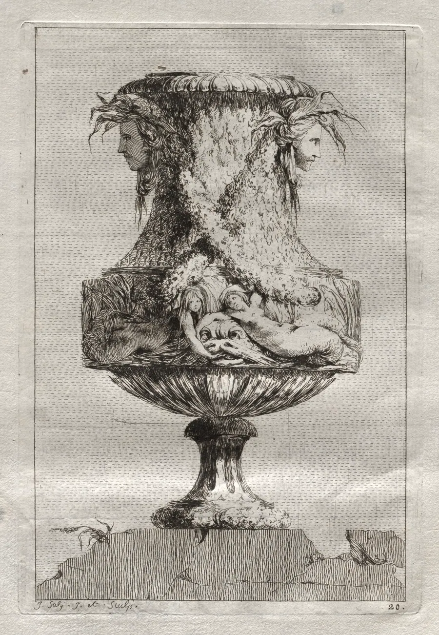 Suite of Vases:  Plate 20 by Jacques François Saly