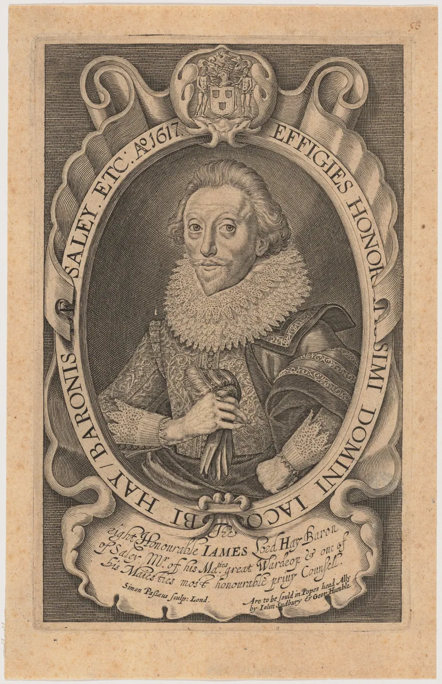 James Hay, First Earl of Carlisle by Simon van de Passe