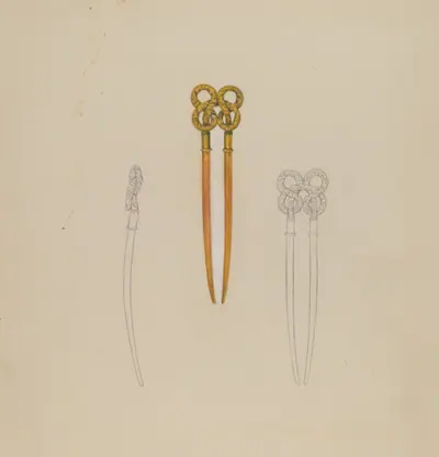Amber Hairpin