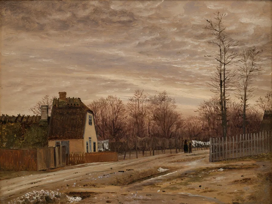 Aften efter tø. Taarbæk by Vilhelm Kyhn