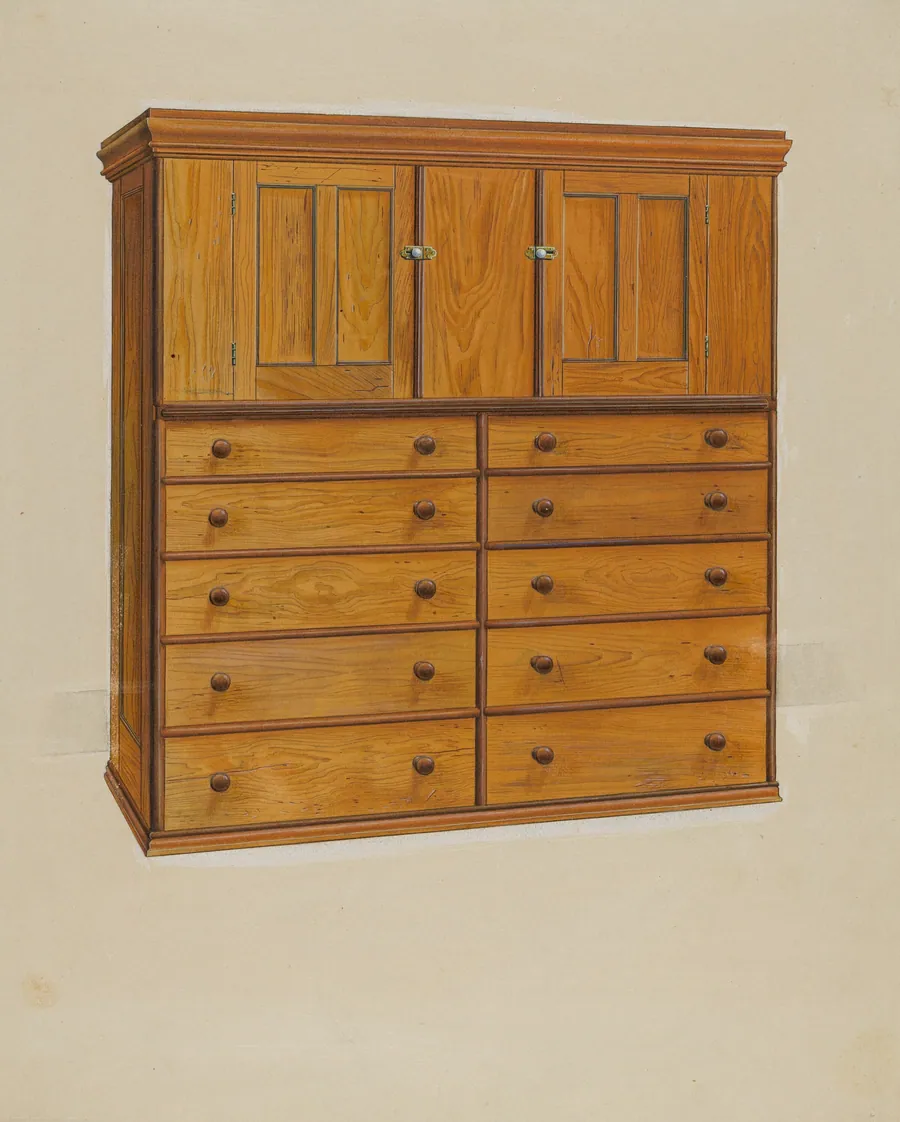 Cabinet with Drawers by Irving I. Smith
