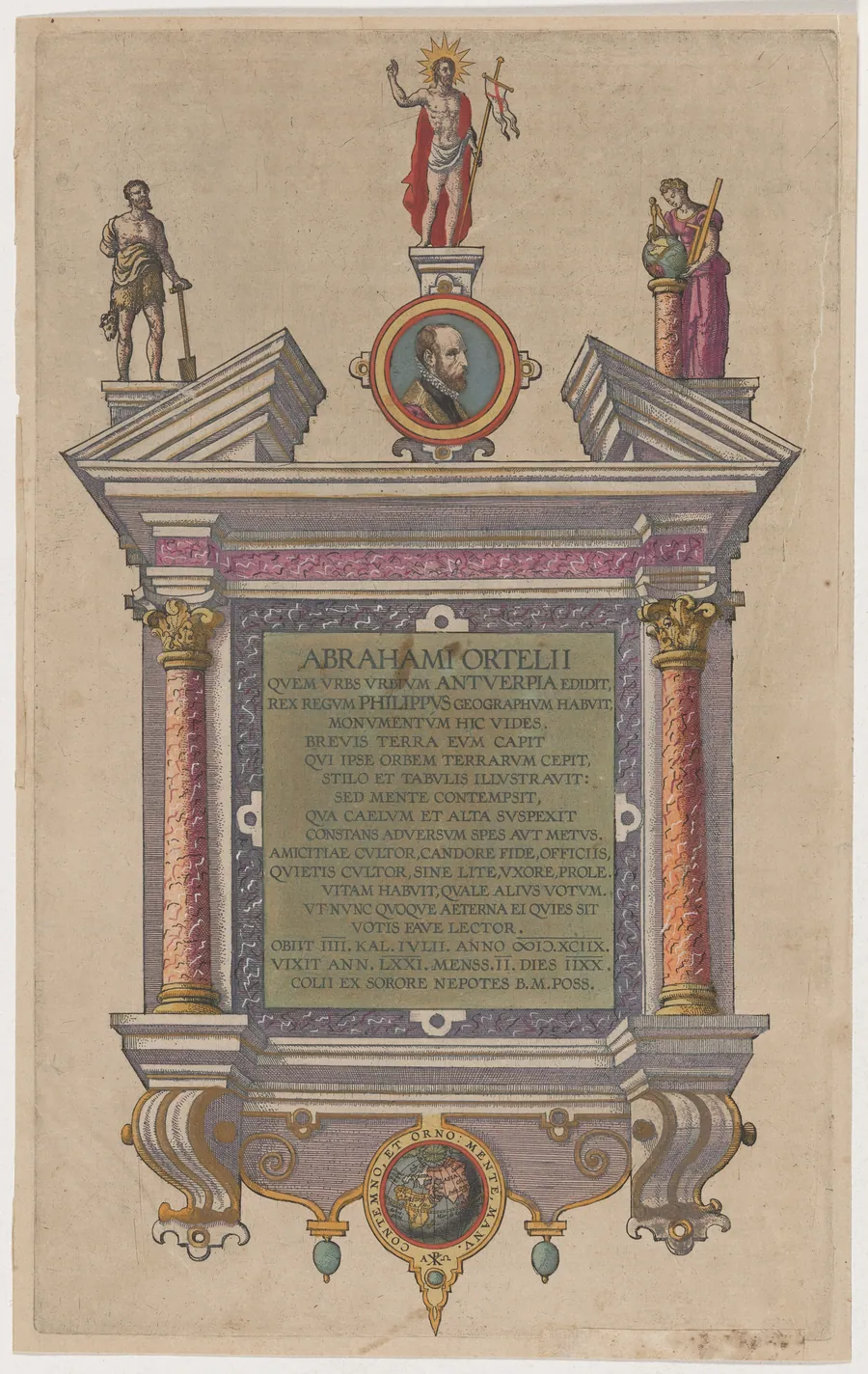 Title Page to Abraham Ortelius, Theatrum Orbis Tenarum by Unknown 19th Century