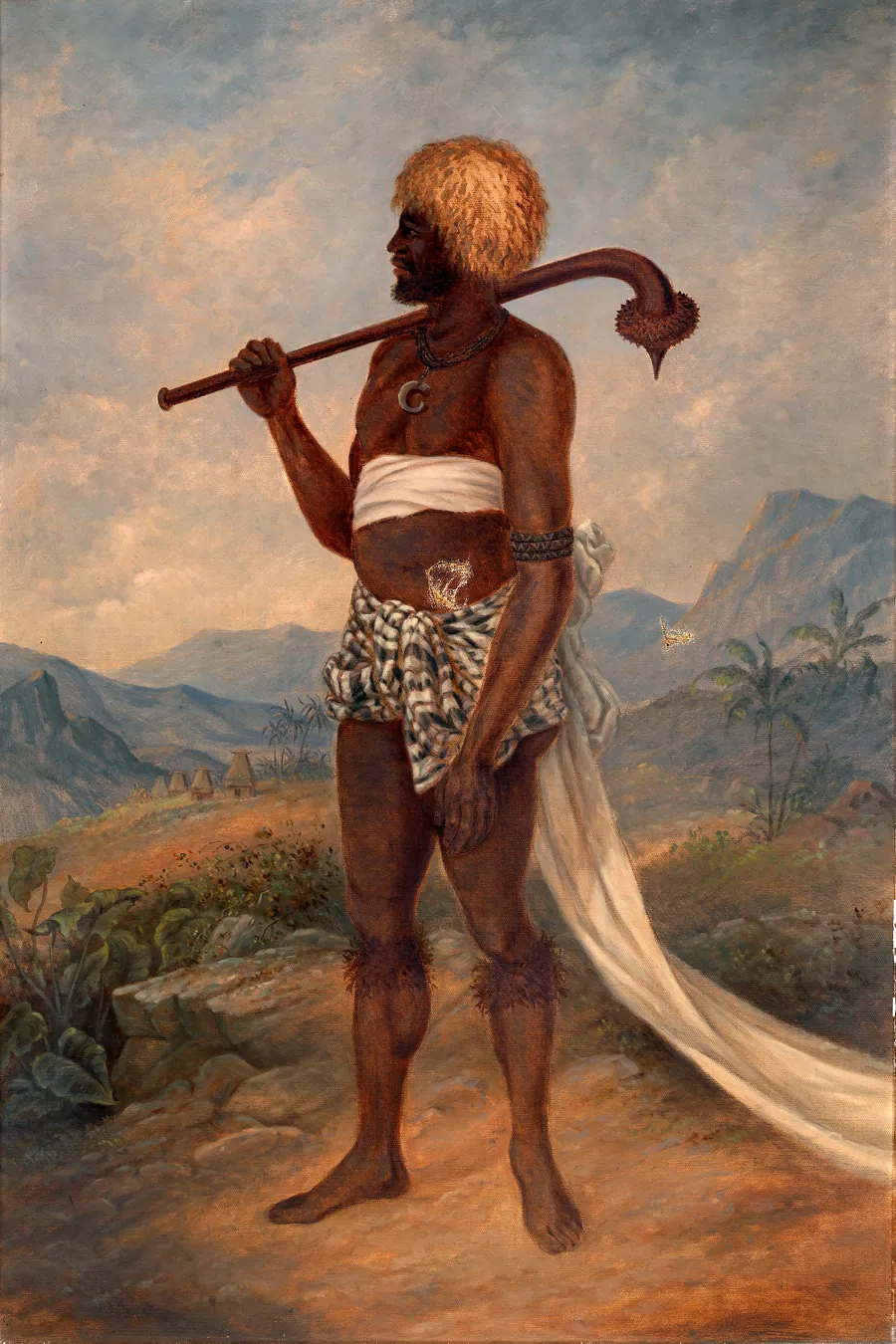 Fijian Man by Antonion Zeno Shindler, 1813 Bulgaria-died Washington, DC 1899