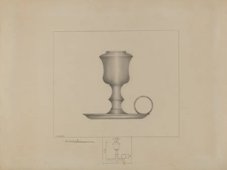 Pewter Lamp by Henry Meyers