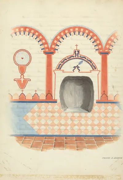 Wall Painting and Baptismal Niche