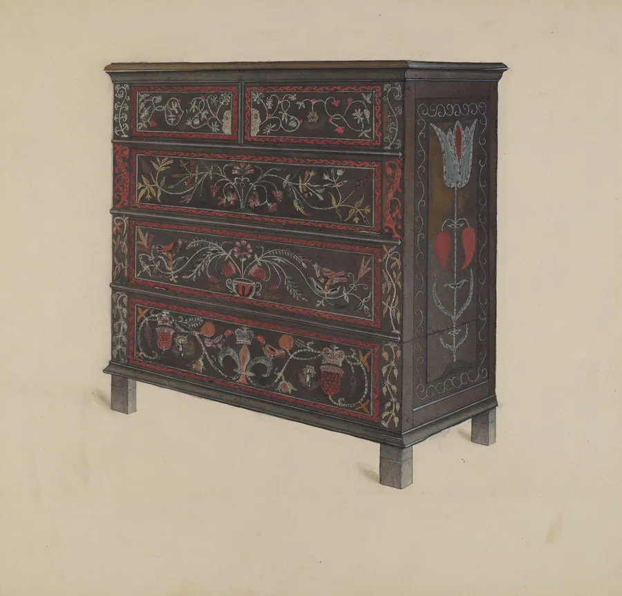 Guilford Painted Chest by Martin Partyka