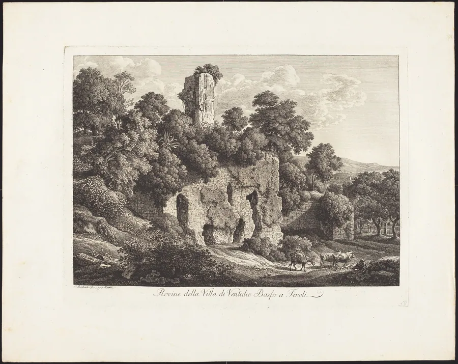 Rovine della villa di Ventidio Basso a Tivoli by Johann Christian Reinhart