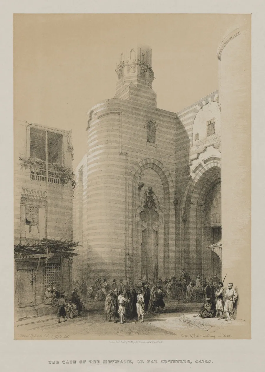 Egypt and Nubia, Volume III: Gate of the Metwaleys, Cairo by Louis Haghe