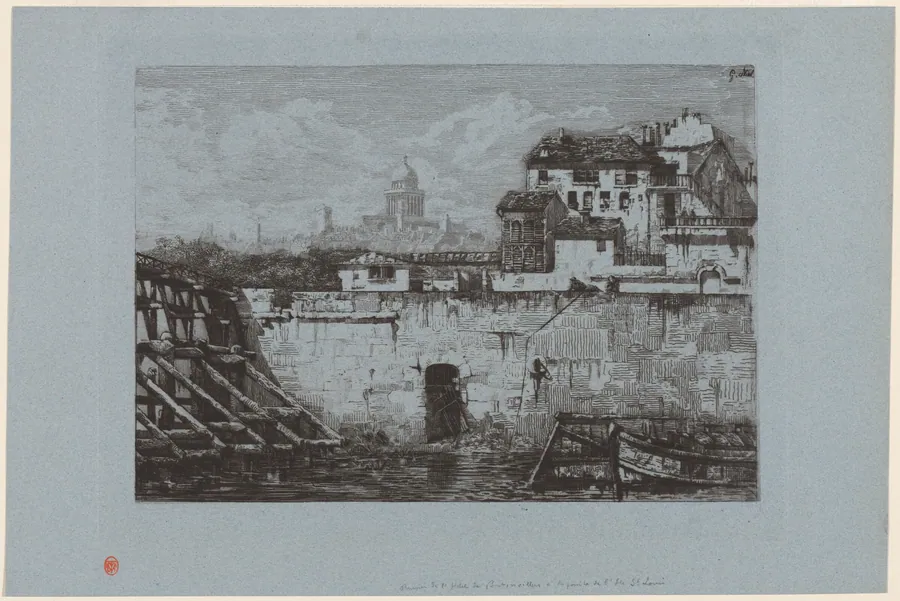 Ruines de l'Hôtel de Brentonvilliers, à la pointe de l'île Saint-Louis by Gabrielle-Marie Niel