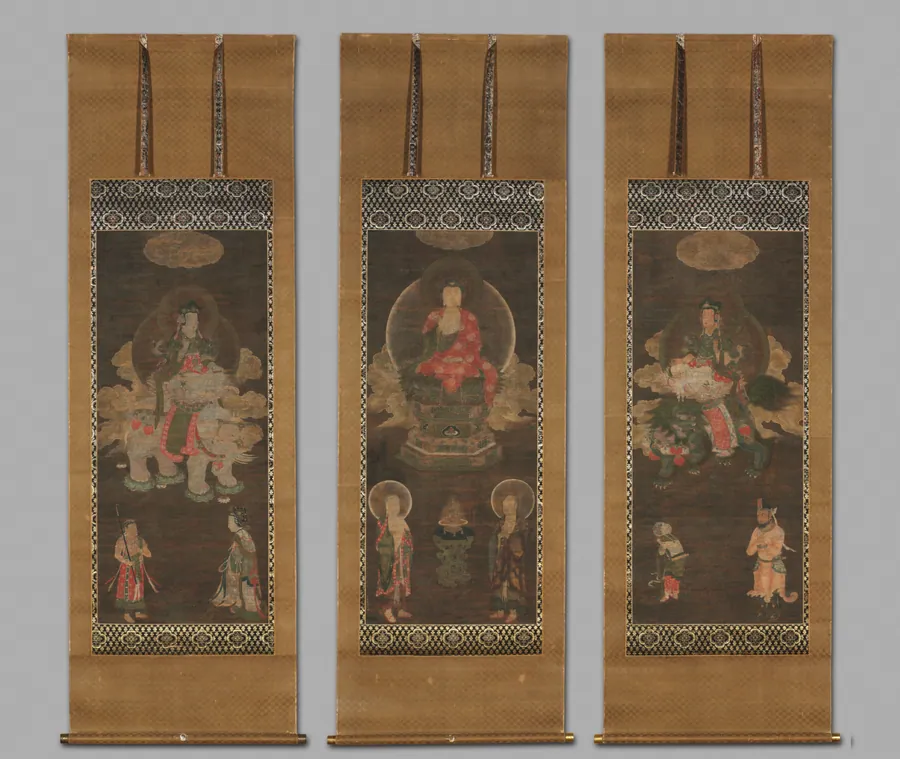 Shakyamuni Triad: Buddha Attended by Manjushri and Samantabhadra