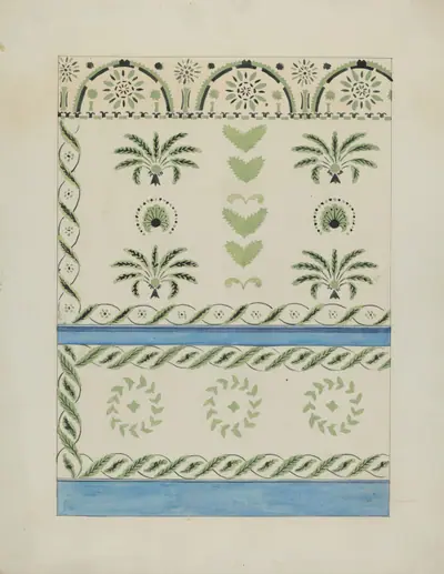Stencilled Wall Decoration