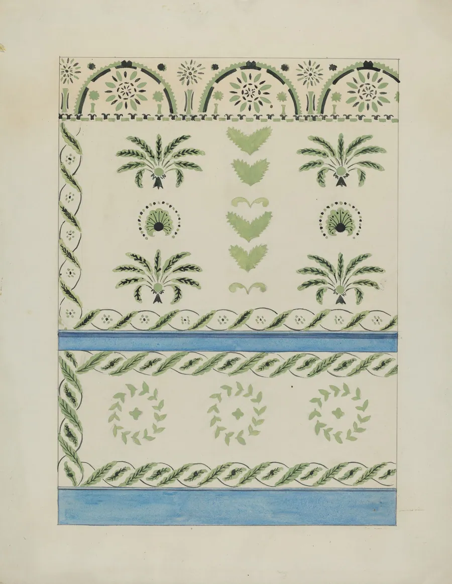 Stencilled Wall Decoration by Ray Holden