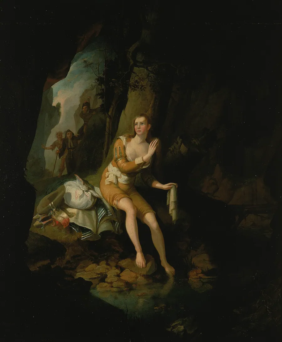 (Scene from Don Quixote) by John Ritto Penniman, born Milford, MA 1782-died Baltimore, MD 1841