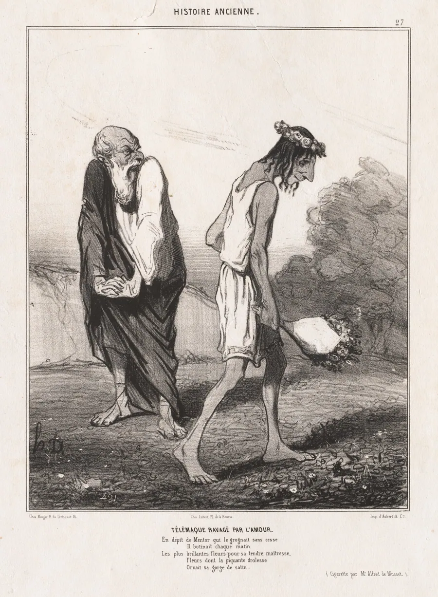 Telemachus Ravaged by Love by Honoré Daumier