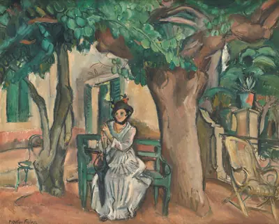 La dame sur la terrasse