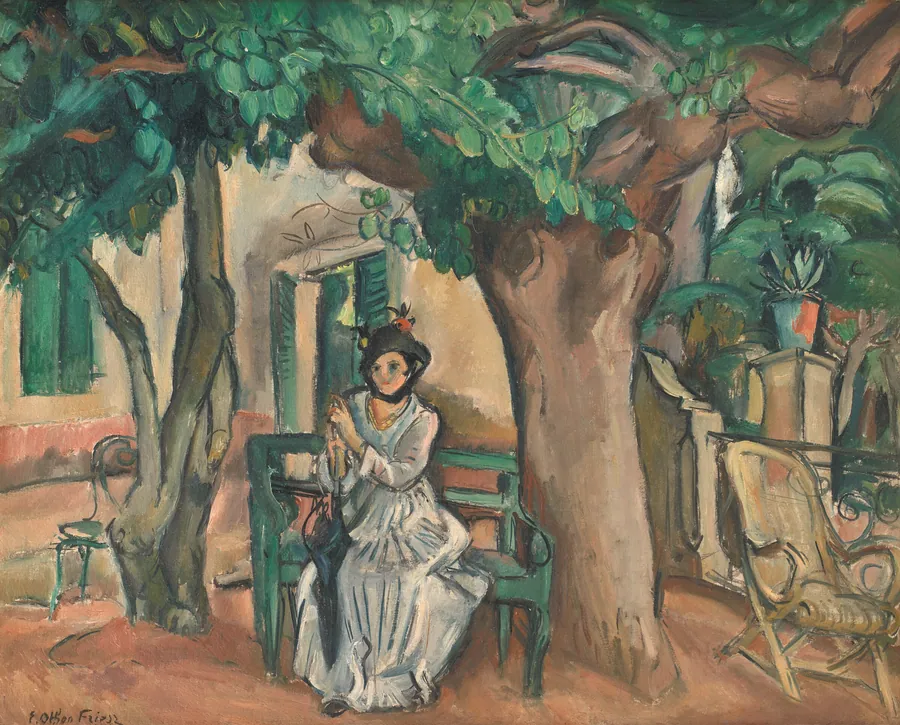 La dame sur la terrasse by Emile Othon Friesz