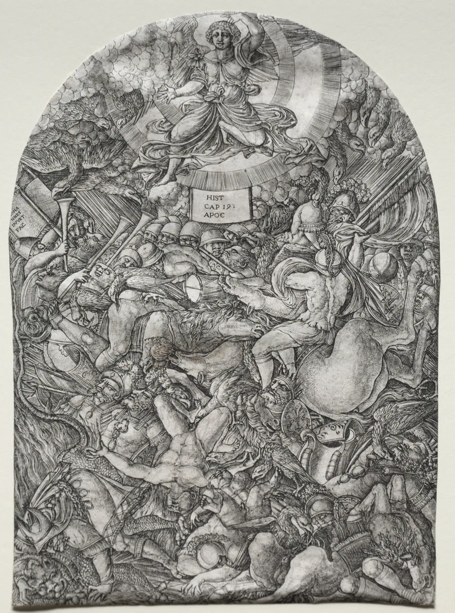 The Apocalypse: The Angel in the Sun Calling the Birds of Prey by Jean Duvet