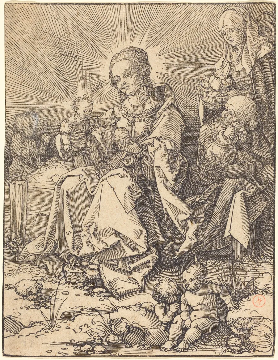 The Holy Family on a Grassy Bench by Albrecht Dürer
