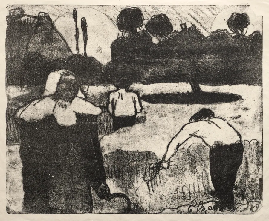 Les Bretonneries: The Harvesters (Les Moissonneurs) by Émile Bernard
