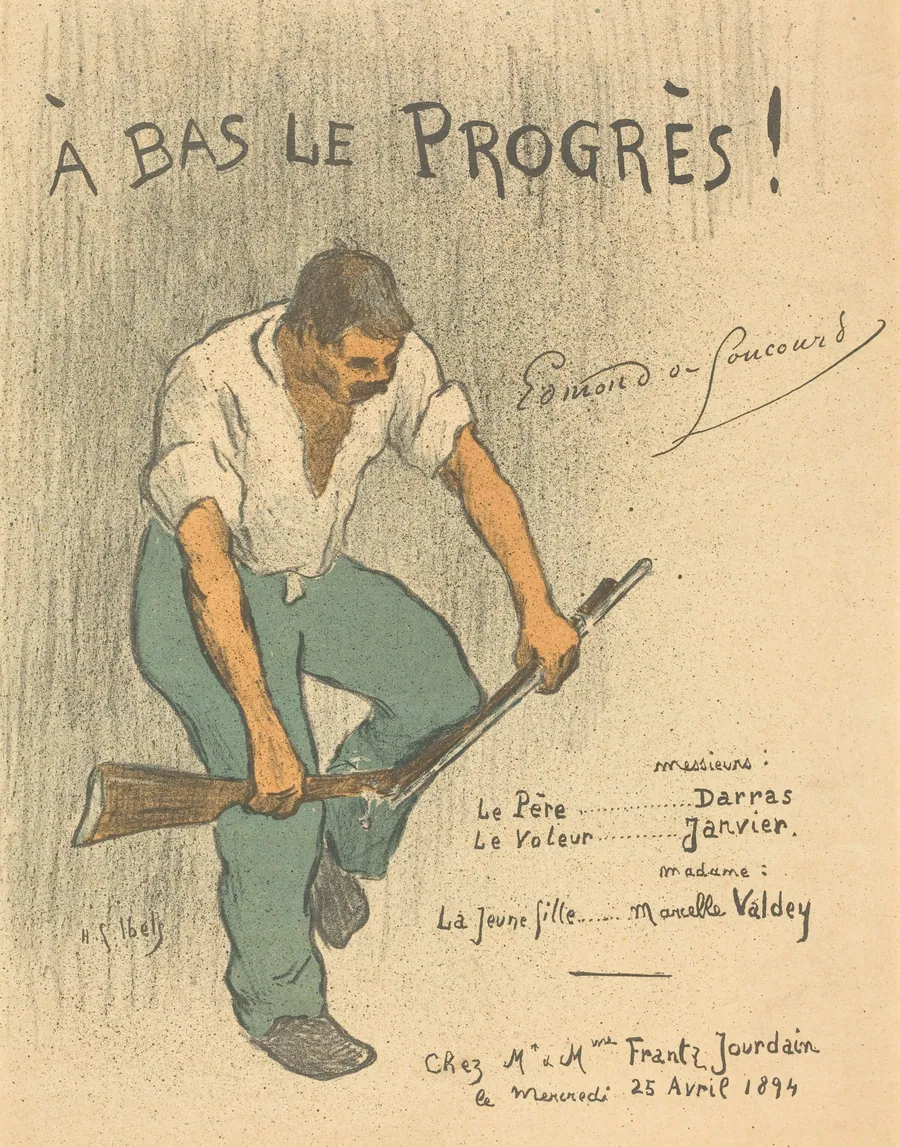 A Bas Le Progrès! by Henri-Gabriel Ibels