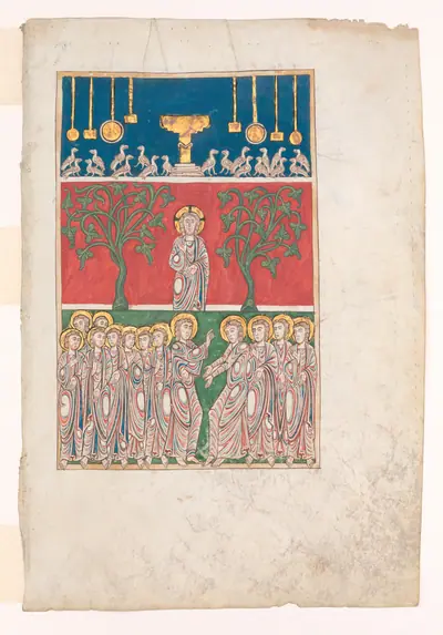 Leaf from a Beatus Manuscript: the Opening of the Fifth Seal