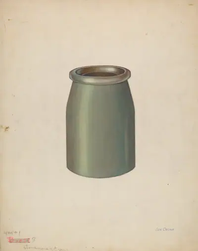 Stoneware Quart Jar