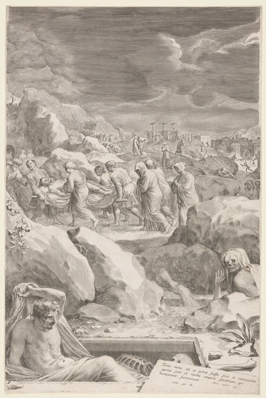 Christ Carried to the Tomb by Claude Mellan