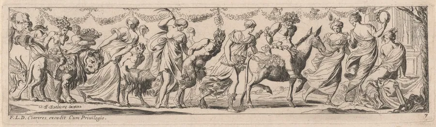 Woman Whipping a Satyr by Pierre Brebiette