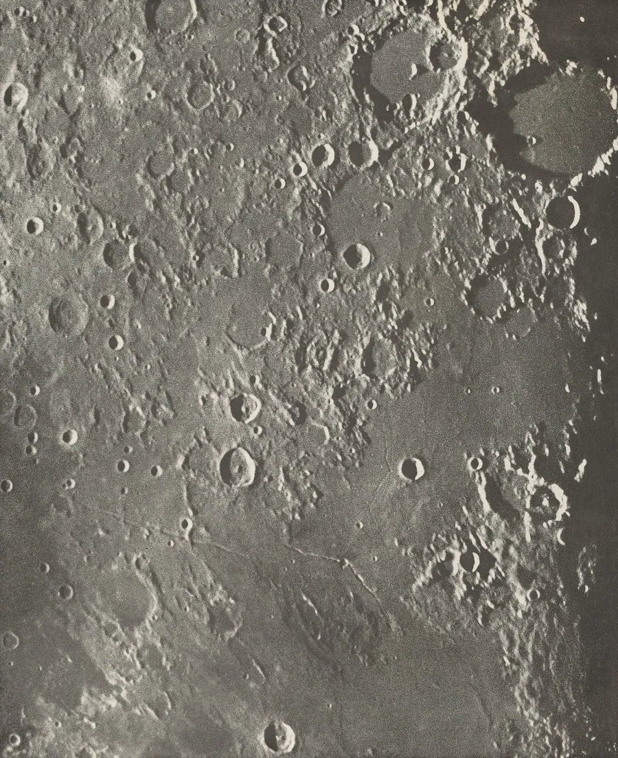 Photographie Lunaire Albategnius - Triesnecker - Manilius by Loewy et Puiseux