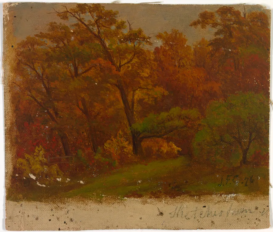 Untitled by Jasper Francis Cropsey, born Rossville, NY 1823-died Hastings-on-Hudson, NY 1900