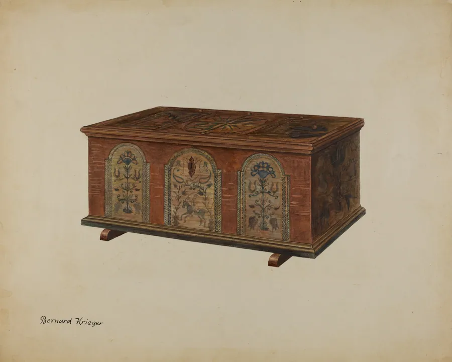 Pa. German Dower Chest by Bernard Krieger