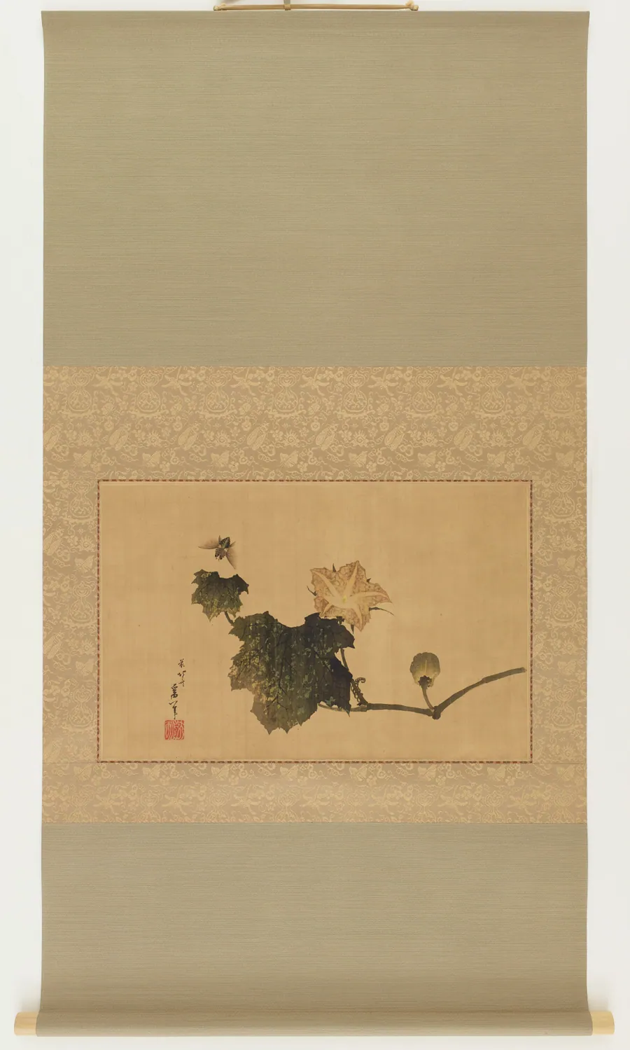 Pumpkin Vine and Horse Fly by Katsushika Hokusai 葛飾北斎 (1760-1849)
