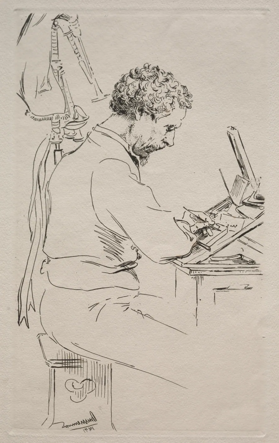 Charles Kean by Félix Bracquemond