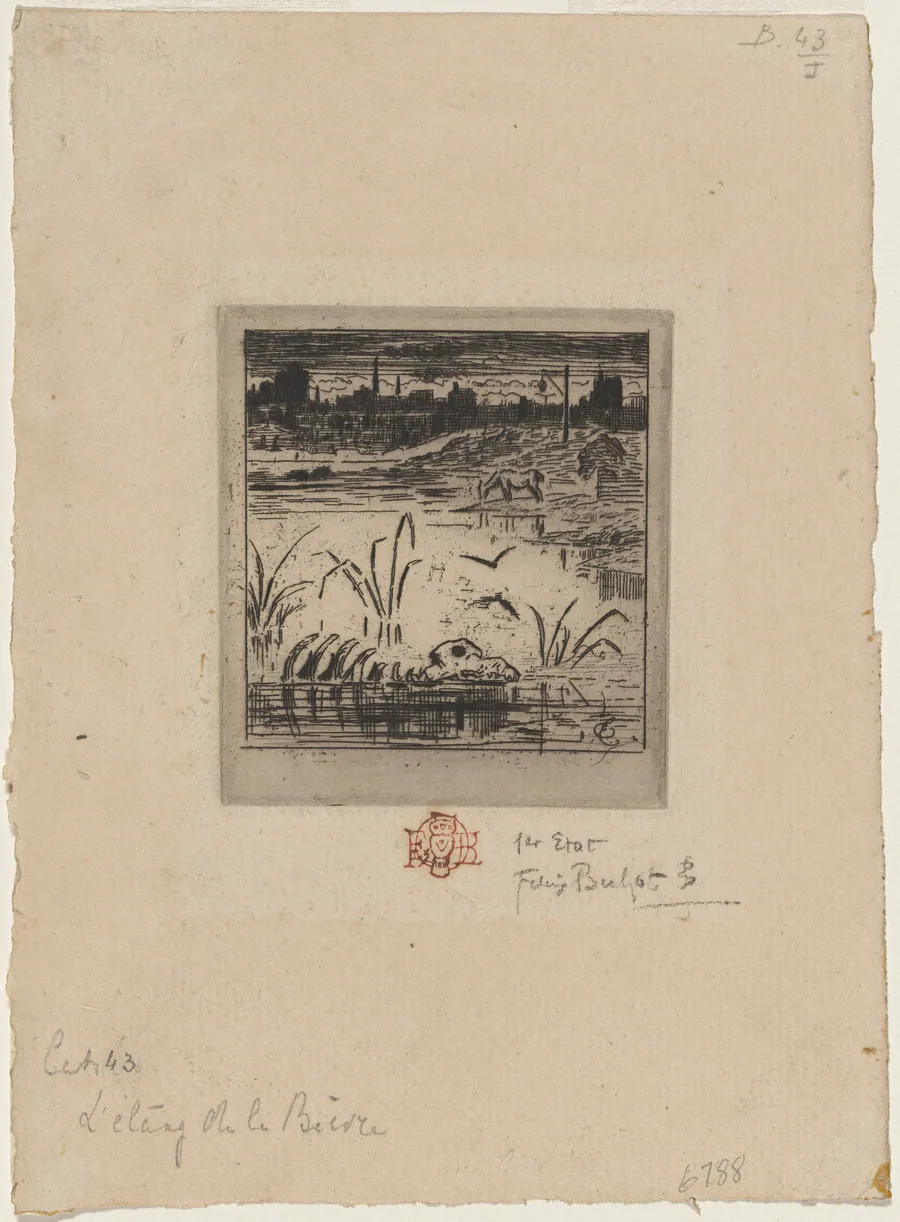 L'Etang de la Bièvre (The Beaver Pond) by Félix-Hilaire Buhot
