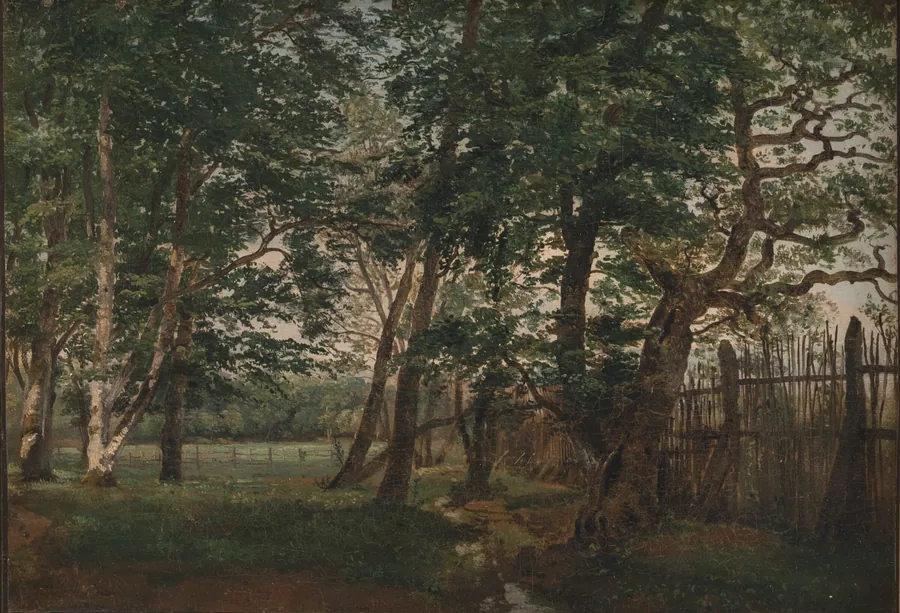 Parti i Dyrehaven ved Ordrup by Dankvart Dreyer