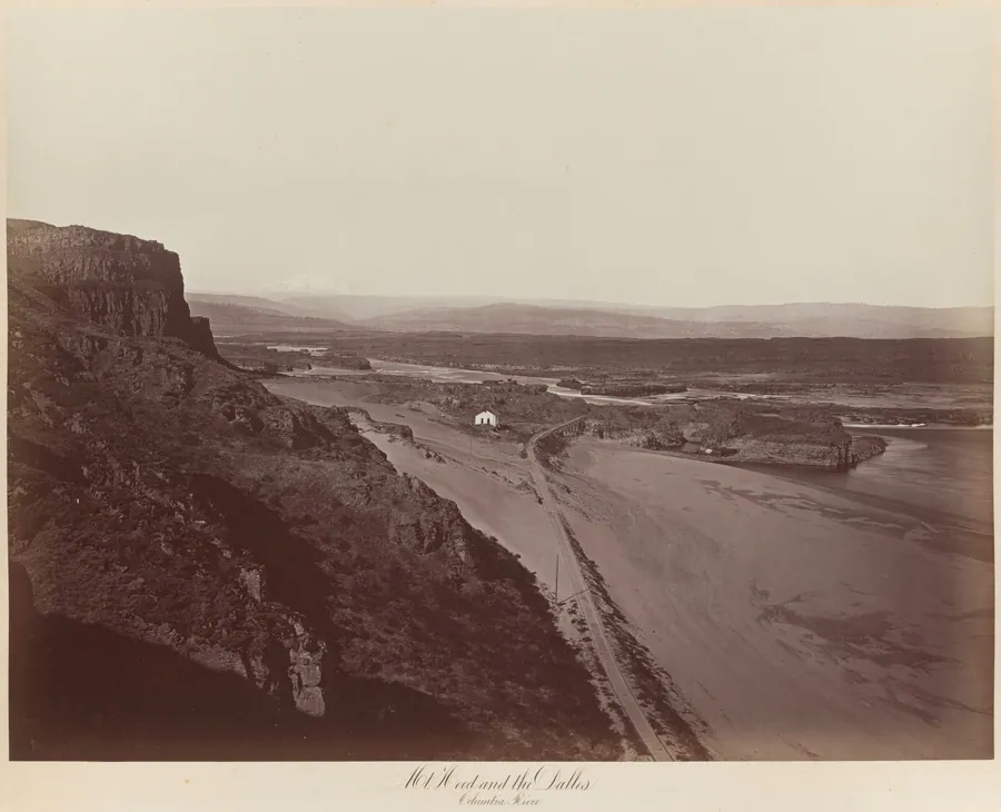 Mt. Hood and the Dalles, Columbia River by Carleton E. Watkins