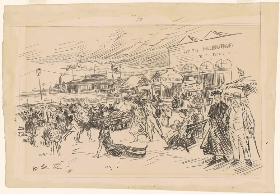 Coney Island Boardwalk by William Glackens
