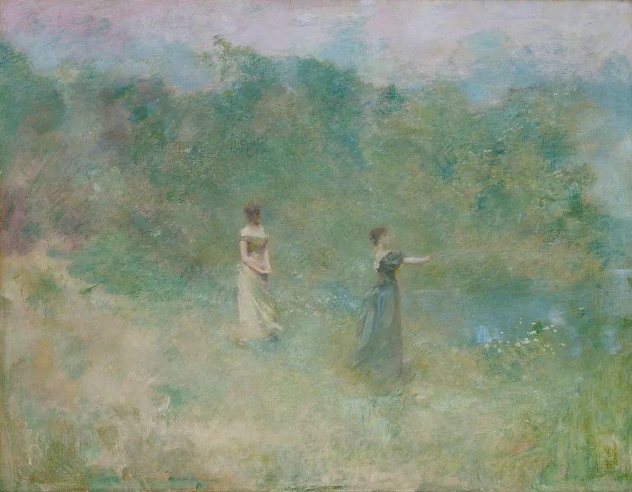 Summer by Thomas Wilmer Dewing, born Boston, MA 1851-died New York City 1938