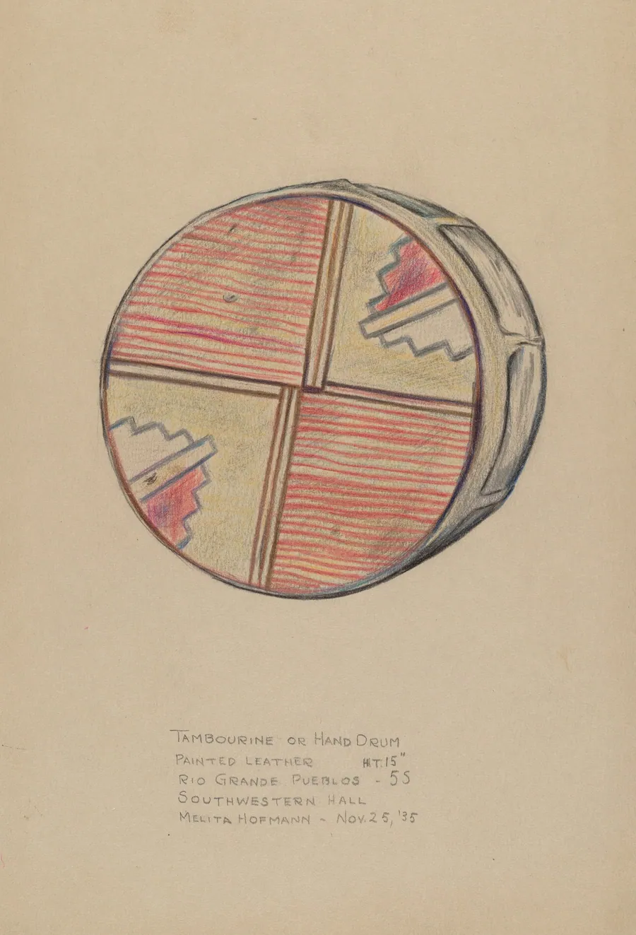 Tambourine or Hand Drum by Melita Hofmann