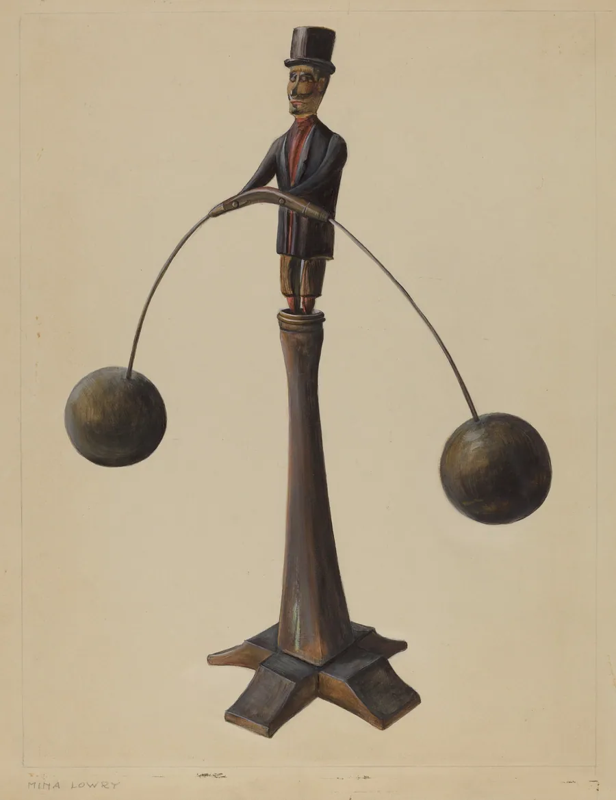 Pa. German Balancing Man by Mina Lowry