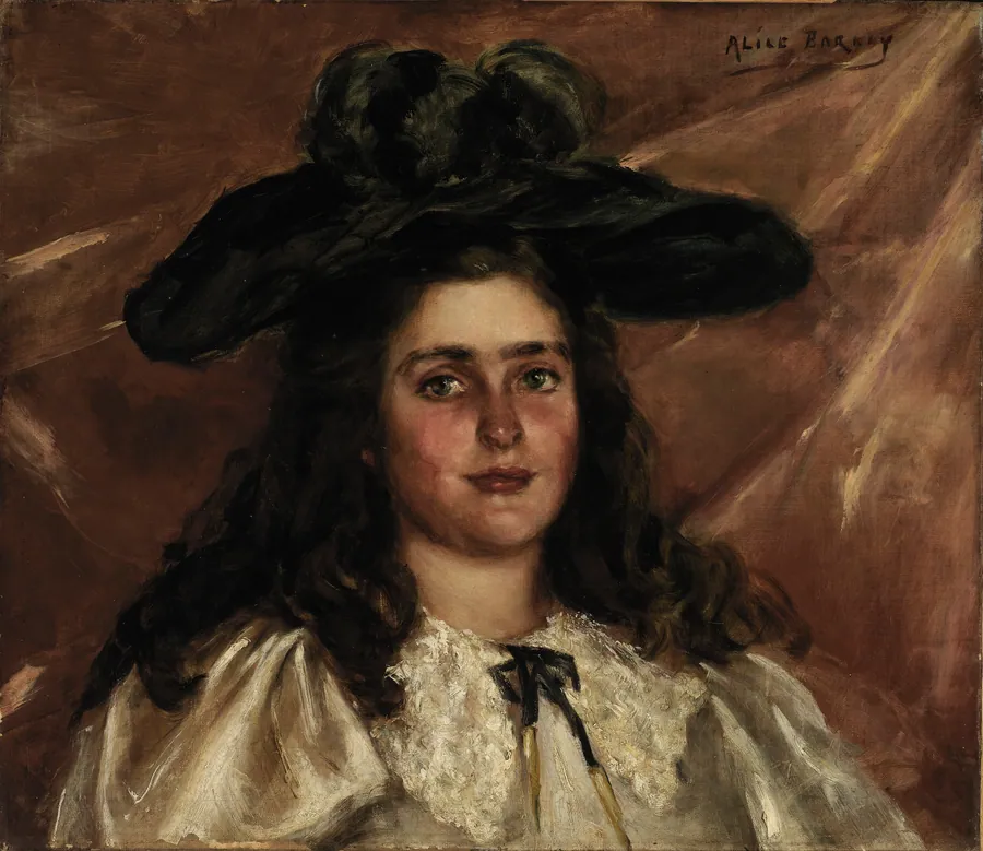 Laura Alice in Big Hat by Alice Pike Barney, born Cincinnati, OH 1857-died Los Angeles, CA 1931