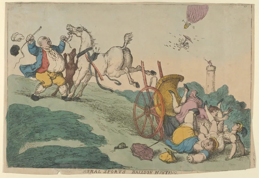 Rural Sports: Balloon Hunting by Thomas Rowlandson