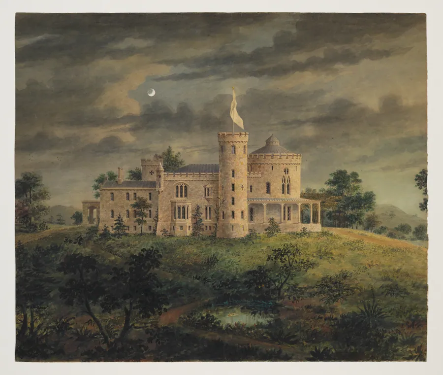 Ericstan, for John J. Herrick, Tarrytown, New York (perspective) by Alexander Jackson Davis