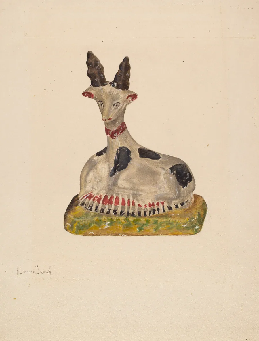 Chalkware Deer by H. Langden Brown