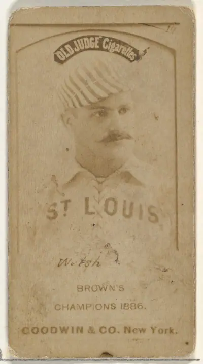 Curtis Benton "Curt" Welch, St. Louis Browns, from the Old Judge series (N172) for Old Judge Cigarettes