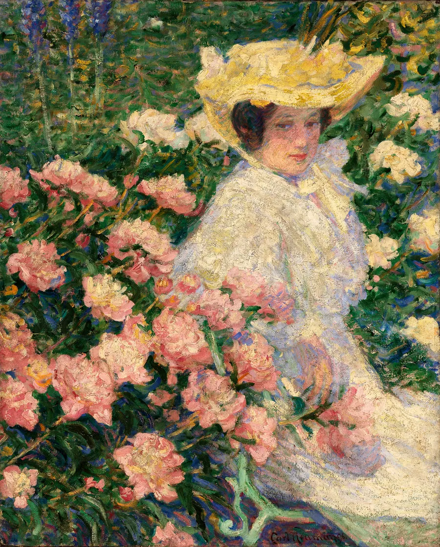 Portrait of the Artist's Wife, Helene by Carl Newman, born Philadelphia, PA 1858-died Abington, PA 1932