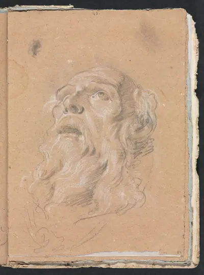 Verona Sketchbook: Male head (page 89)